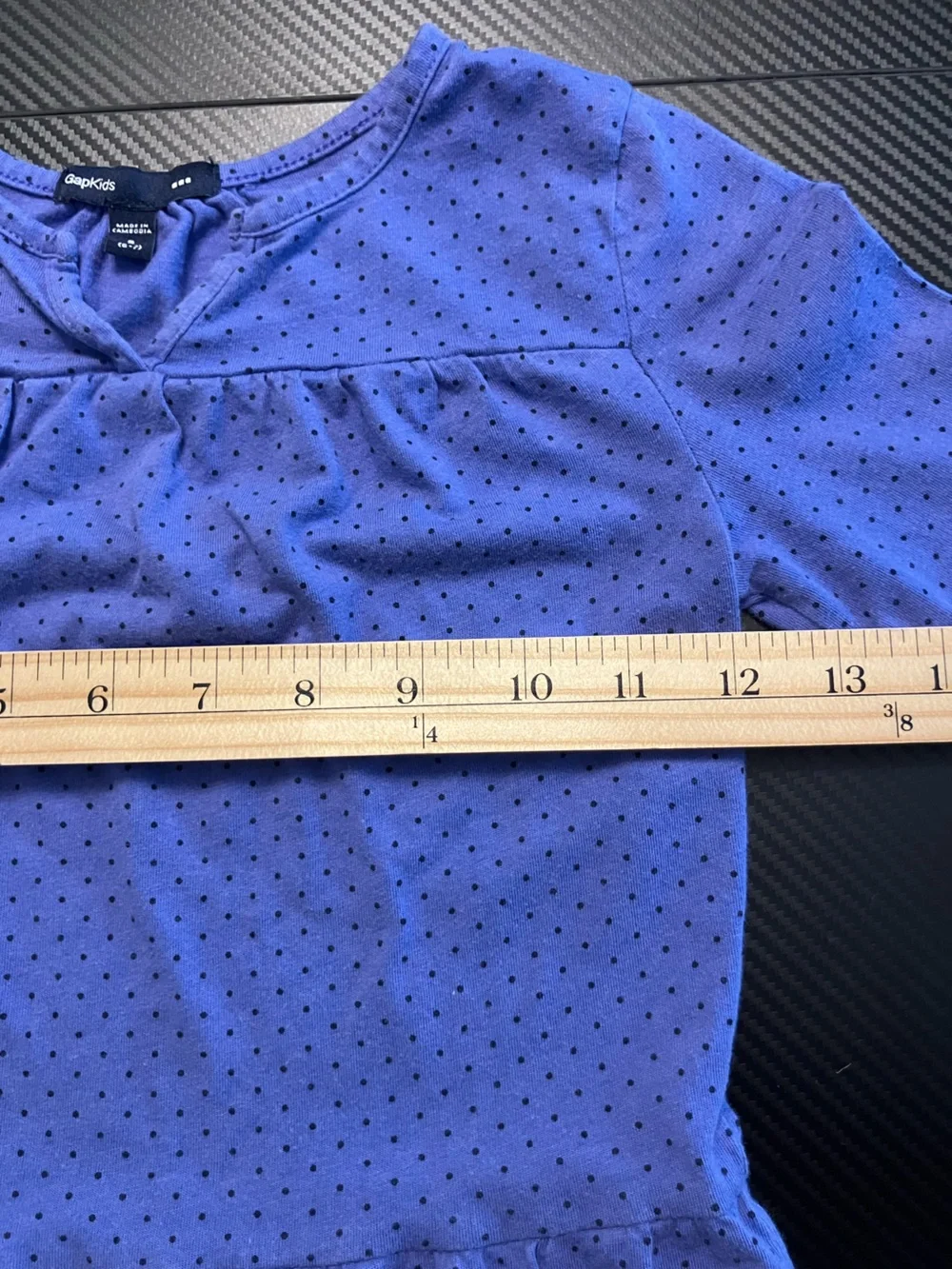 GAP Girls' Long-Sleeve Lavender Dot Dress